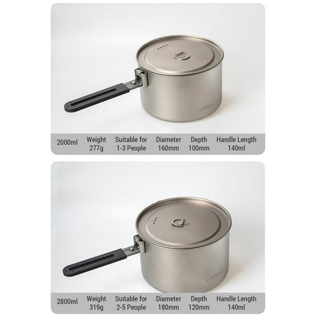 Image of Lixada Pots Open Fire Pans Portable With Huiop Handle Open Fire And Pans Mewmewcat Fry Pan Pan 1100ml Fry Pan Qisuo Pan Pan With Camp And