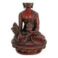 thumbnail image 6 of Red Sitting Medicine Buddha Resin Figurine 4.25 Inch Made in Nepal Buddhism, 6 of 6