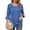 Blue, variant on Pleated Blouses for Women 3/4 Length Bell Sleeve T Shirts Dressy Casual Round Neck Summer Tops
