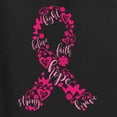 thumbnail image 7 of Wild Bobby Breast Cancer Ribbon Love Hope USA Flag Sleeve Breast Cancer Awareness Women Tee, Black, Small, 7 of 7