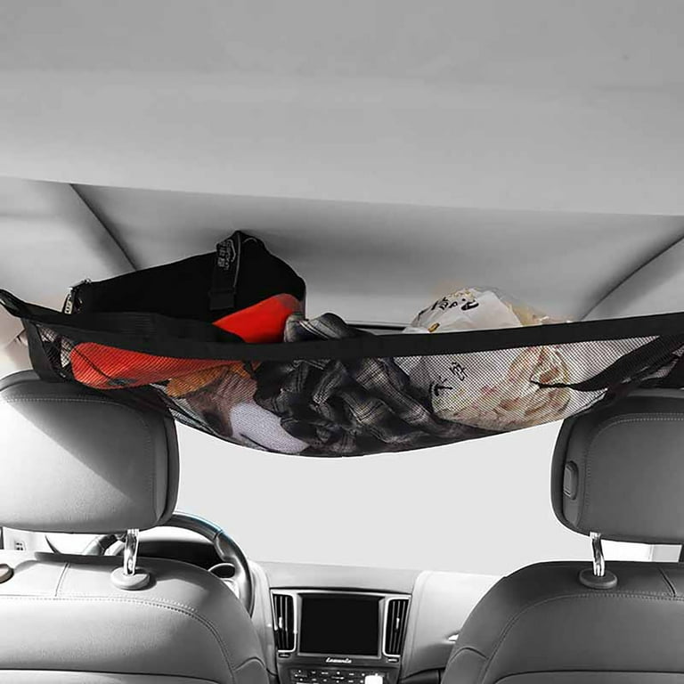 Ykohkofe Car Ceiling Cargo Net Pocket Interior Overhead Roof Top Bag  Polyester Hanging Sundries Storage Organizer Car Net For Van SUV Trunk  Detail