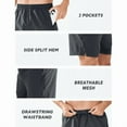 thumbnail image 5 of NORTHYARD Men's 5" Workout Athletic Shorts Running Gym Activewear Basketball Shorts Darkgrey L, 5 of 6