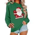 thumbnail image 2 of PNTUTB Women's Christmas Holiday Fashion Xmas Pattern Printed Crew Neck Long Sleeve Hoodless Pullover Sweatshirts, 2 of 6