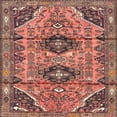 thumbnail image 1 of Ahgly Company Indoor Square Traditional Brown Red Persian Area Rugs, 3' Square, 1 of 6
