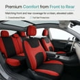thumbnail image 6 of FH Group Car Seat Covers Light & Breezy Flat Cloth, Full Set w/ Carpet Floor Mats With Colored Trim, 6 of 10
