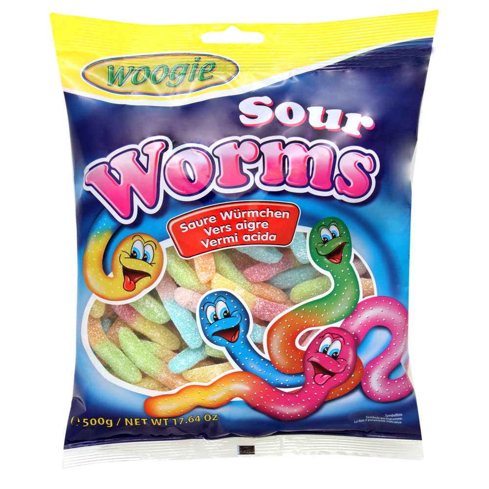 woogie, Sour Gummy Worms (2 Lbs)