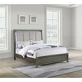 thumbnail image 2 of Coaster Kieran Wood Eastern King Panel Bed with Upholstered LED Headboard Gray, 2 of 10