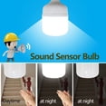 thumbnail image 3 of Bombilla LED E27 con Sensor de movimiento, iluminación inteligente activada por voz, 5W, 10W, 220V, para interior, exterior, patio, porche, garaje, jardín, hogar, 3 of 4