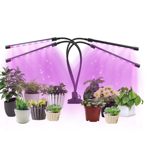 4 Head Grow Light for Indoor Plants 84 LEDs Plant Growing Light 10 Dimmable Levels 3/9/12H Timer 3 Lighting Modes Compact Growth Lamp for Plants Flowers Vegetables