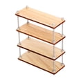 thumbnail image 4 of Estantería de madera maciza a escala 1:12, estantes de 4 capas, soporte de exhibición hecho a mano, estantería para Zulema Librería de casa de muñecas, 4 of 8