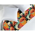 thumbnail image 2 of Floral Bed Runner, Continuous Pattern of Realistic Looking Flower Drawings With Leaves, Decorative Accent Bedding Scarf for Hotels Homes & Guest Rooms, King, Marigold Ivory and Aqua, by Ambesonne, 2 of 3