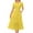 womens dresses summer-Yellow, variant on Summer Brilliant Summer Womens Dresses Plus Size Women's Casual Printed Pleated Elastic Waist Sleeveless V-Neck Dress White S