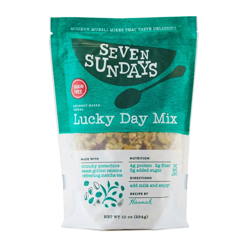 Seven Sundays Muesli, Grain Free Muesli, Lucky Day Matcha, Gluten Free