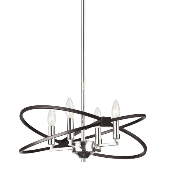 Dainolite 4 Light Incandescent Chandelier - Polished Chrome