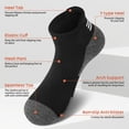 thumbnail image 2 of KOITHOT 6 Pairs Mens Ankle Socks Black Athletic Running Cushioned Men's Breathable Low Cut Socks, 2 of 6
