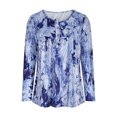 thumbnail image 5 of Cameland Ladies' Casual Printed Button Up Long Sleeved Round Neck Pullover Top, 5 of 5