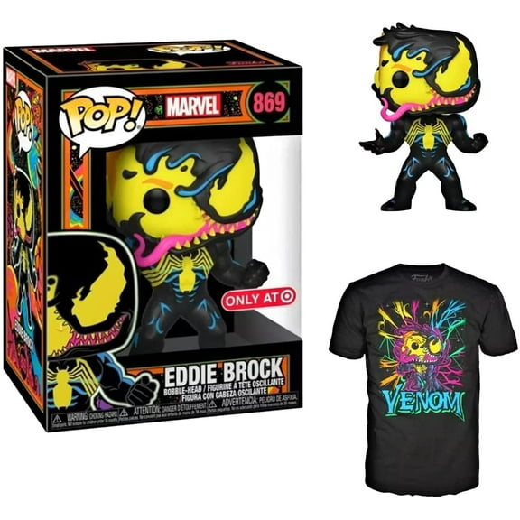 POP! Tees: Marvel, Eddie Brock (BL) Figure & Tee Exclusive