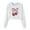 White, variant on Women's Crop Sweatshirts Fruit Cherry Print Cute Pullover Long Sleeve Tops for Teen Girls Short Blouses (L, Black)