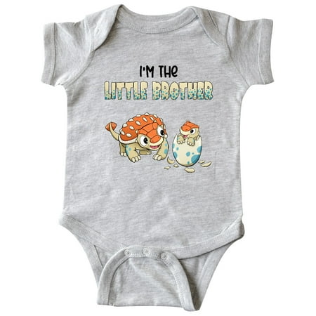 

Inktastic I m the Little Brother Ankylosaurus Bros Gift Baby Boy Bodysuit