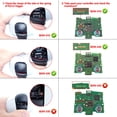 thumbnail image 2 of eXtremeRate Multi-Colors Luminated D-pad Thumbstick Option Face Buttons Black Classical Symbols Buttons LED Kit for PS5 Controller, 2 of 9