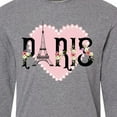 thumbnail image 4 of Inktastic Paris Pink Heart Eiffel Tower with Flowers Long Sleeve T-Shirt, 4 of 5