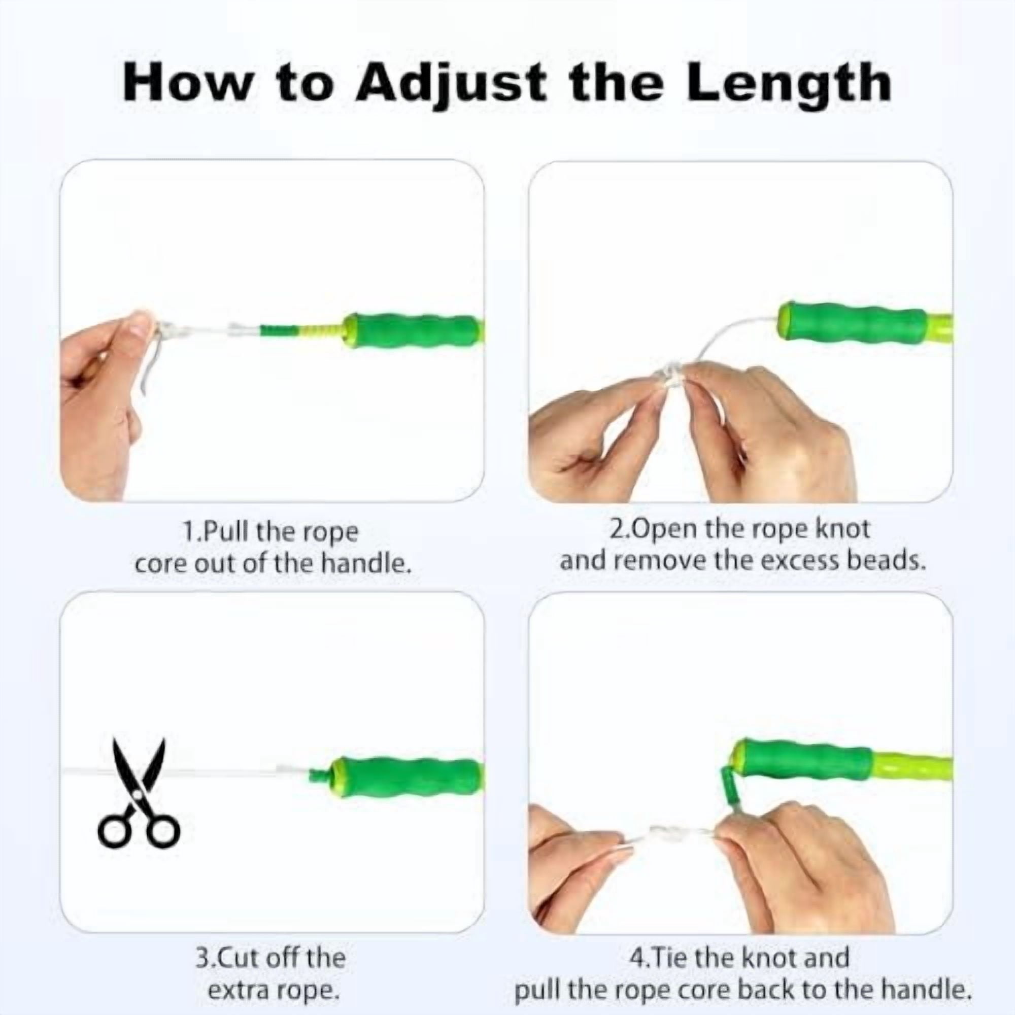Voylla Soft Beaded Jump Ropes, Adjustable Length Skipping Rope, Tangle Free Segmented Jumping Rope for Kids and Adults Exercise, Fitness 9.2 Ft