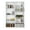 White#1, variant on Shelving Units, Idalia 2 Piece Living Room Set with 2 Bookcases, White, White Display Shelves,Particle Board Metal Shelving Units, Furniture Primary Living Space Display, Shelving & Etageres