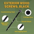 thumbnail image 5 of Deck screws #10 x 5 inches, 100 screws per pack, black long wood screws, rust resistant, outdoor epoxy coating, suitable for outdoor decks, star/Torx drive heads, includes T30 star bits., 5 of 9