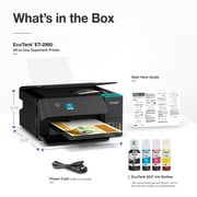 Epson ET‑2980 EcoTank Wireless All‑in‑One Printer with Ink, Auto 2-Sided Printing, 15PPM 1.44, Black