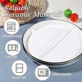 thumbnail image 2 of 2Pcs Porcelain Division Dinner Plates, 9 Inch 3 compartment Divided Plates for Adults for Balanced Meals, Diabetes and Weight Loss$$Home Decor, Kitchen, & Other, 2 of 7