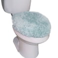 thumbnail image 6 of Soft Microfiber Bathroom Toilet Lid Cover, Machine Washable Seat Covers, Stays in Place Rubber Backing, Fits Most Round, Elongated and Oblong Lids, Home Decor Accessories, 18x18, Turquoise, 6 of 9