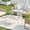 Sand, variant on Rectangle Coffee Table with Tempered Glass Desktop, Galvanized Frame Outdoor Coffee Table with Adjustable  for Patio, Balcony, Deck, Living Room, Black
