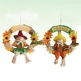 thumbnail image 4 of 2 piezas de tamaño pequeño corona de espantapájaros masculina y femenina colgando adorno de espantapájaros guirnalda de espantapájaros Halloween acción de gracias decoración decoración para fiesta, 4 of 6