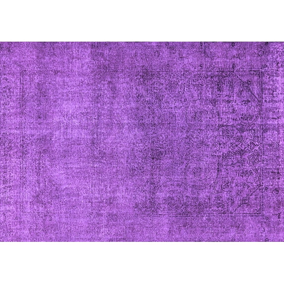 Ahgly Company Indoor Rectangle Oriental Purple Industrial Area Rugs, 2' x 4'