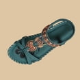 thumbnail image 6 of Zynoxe Womens Sandals Breathable Open Toe Vacation Beach Sandals Comfortable Elastic Strap Shoes for Women Summer Fashion Bohemian Flats Shoes Wedding Footwear 9, 6 of 7