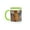 Green/White, variant on 3drose, Indochinese Tiger, 11oz Two-tone Yellow Mug