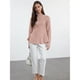 thumbnail image 5 of Suéter de Larga con Cuello Alto y Volantes para Mujer, Colección Otoño 2025 Caqui M, 5 of 7