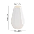 thumbnail image 3 of WWV Modern White Plastic Flower Vase 15x10x10cm Minimalist Tabletop Pot Decorative Planter Lightweight Durable Home Office Accent Piece, 3 of 6