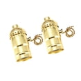 thumbnail image 1 of RENACLIPY 2Pcs Retro Golden Lamp Holder Aluminum Light Base Compatible with E26 Bulbs for Home Use, 1 of 2