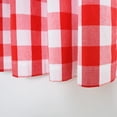 thumbnail image 5 of 2 Pack Buffalo Check Valances for Windows Living Room 18 inches Long Classic Gingham Plaid Bedroom Bathroom Rod Pocket Country Farmhouse Kitchen Window Curtain Valances - 54"x18" Red & White, 5 of 6