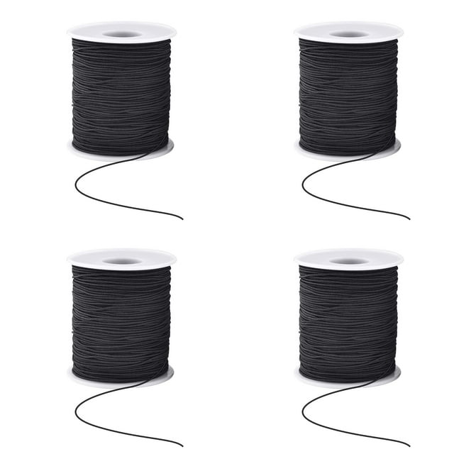 1mm Wide Elastic Band Sewing Thread for Shirring, Stretchy Band Durable & Versatile Elastic String for Clothing Jewelry Making and Bracelet Making 50M Per PCS 1/2/3/4 PCS