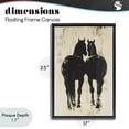 thumbnail image 4 of Stupell Industries Farmhouse Twin Horses Facing Away Black Floating Frame Canvas Art, 17 x 25, by Petals Prints Design, 4 of 8
