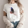 thumbnail image 4 of Cavosen 4th of July Tops for Women Plus Size 4th of July Short Sleeve Crew Neck Tops American Flag Print T Shirts Lady 2X Red White and Blue Casual Tops Patriotic Tunic Tees 2025 Patriotic Clothes, 4 of 5