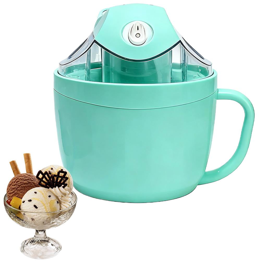 1 PCS Mini Electric Ice Cream Maker, Portable Soft Serve Machine for Homemade Yogurt and Sorbet, One-Button Operation Small Kitchen Appliance