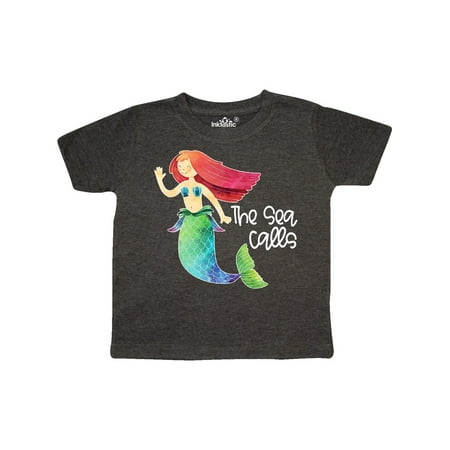

Inktastic The Sea Calls Mermaid with Red Hair Gift Toddler Boy or Toddler Girl T-Shirt
