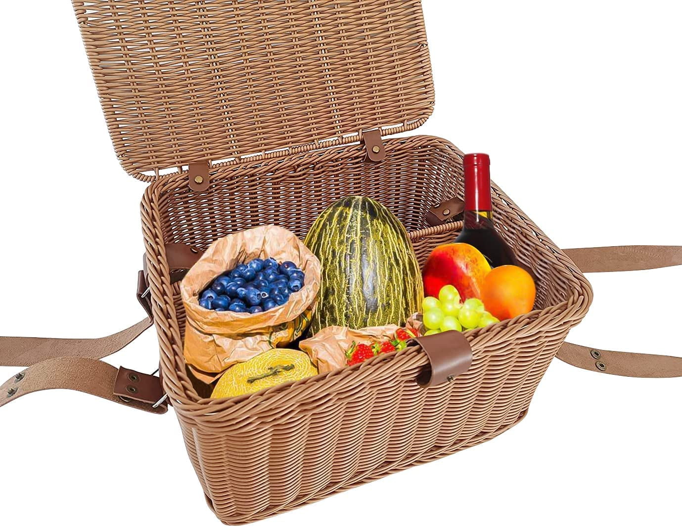 9 Gallon Waterproof Picnic Basket with Carry Handle, Large