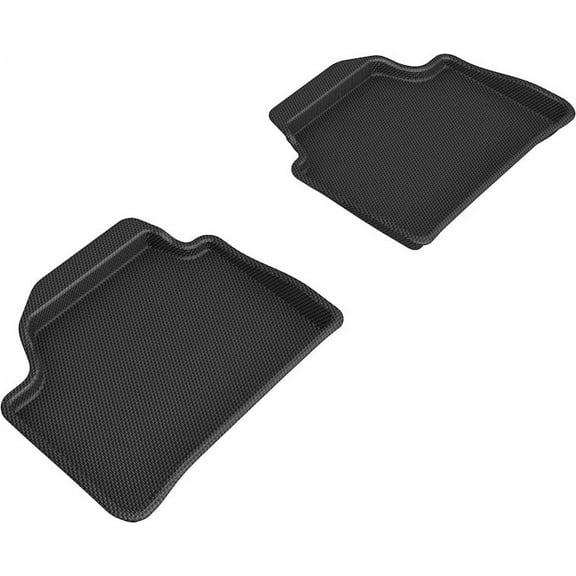 3D MAXpider Custom Fit Kagu Floor Mat (Black) Compatible for BMW 1 Series 2012-2019-Second Row