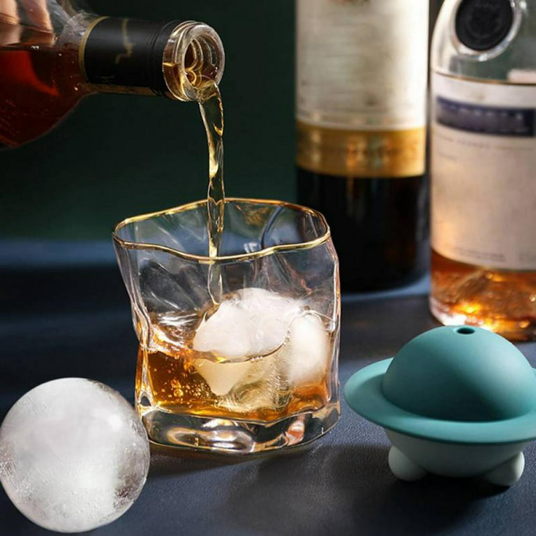 Alvage Sphere Ice Molds - 3 inch Large Ice Balls,Food Grade Silicone Ice Mold,DIY Ice Grid Spherical Ice Cubes Maker,Ice Box,Make Ice Ball for Whiskey,Scotch