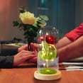 thumbnail image 4 of Cheapark Valentine's Day LED Night Light 3 Rose Glass Lampshade Ornament Battery Operated Soft Glow For Home Holiday Decor, 4 of 6