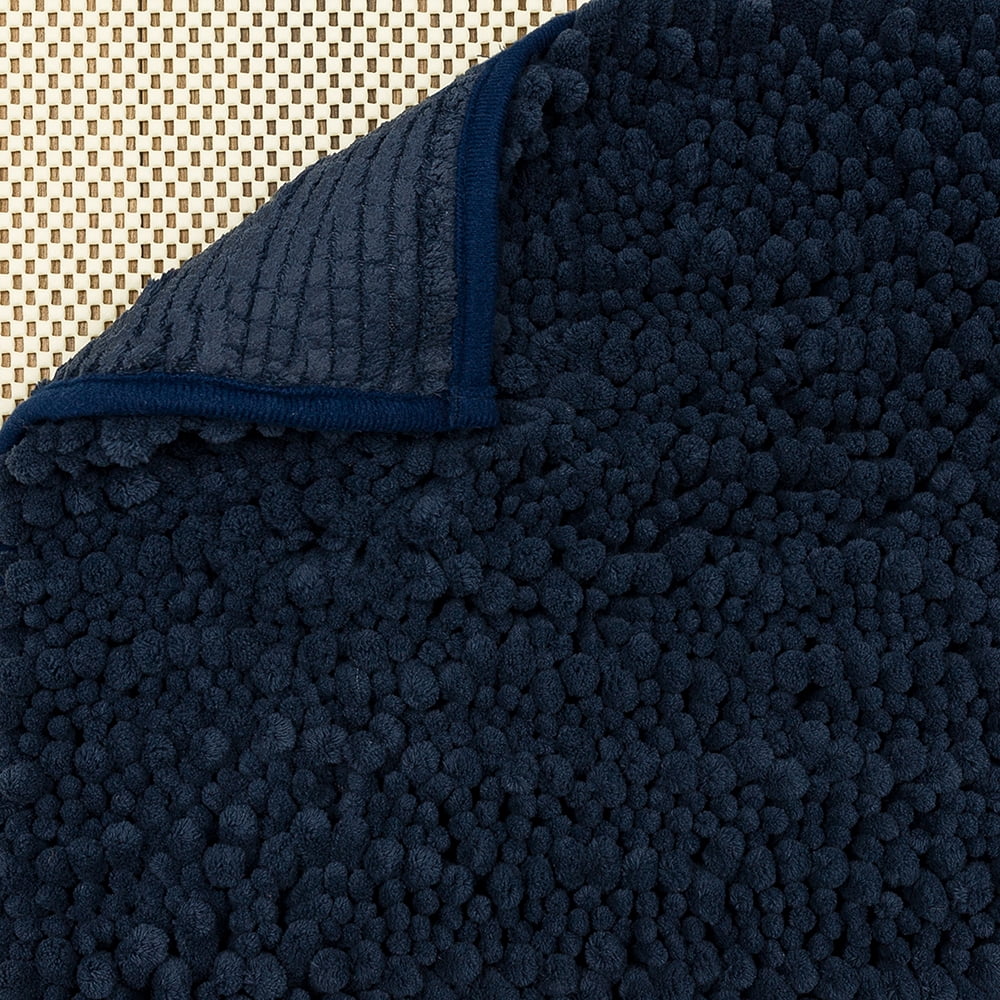 Mohawk Home Metaphor Polyester Bath Mat, Indigo, 2' 3" X 3' 9"